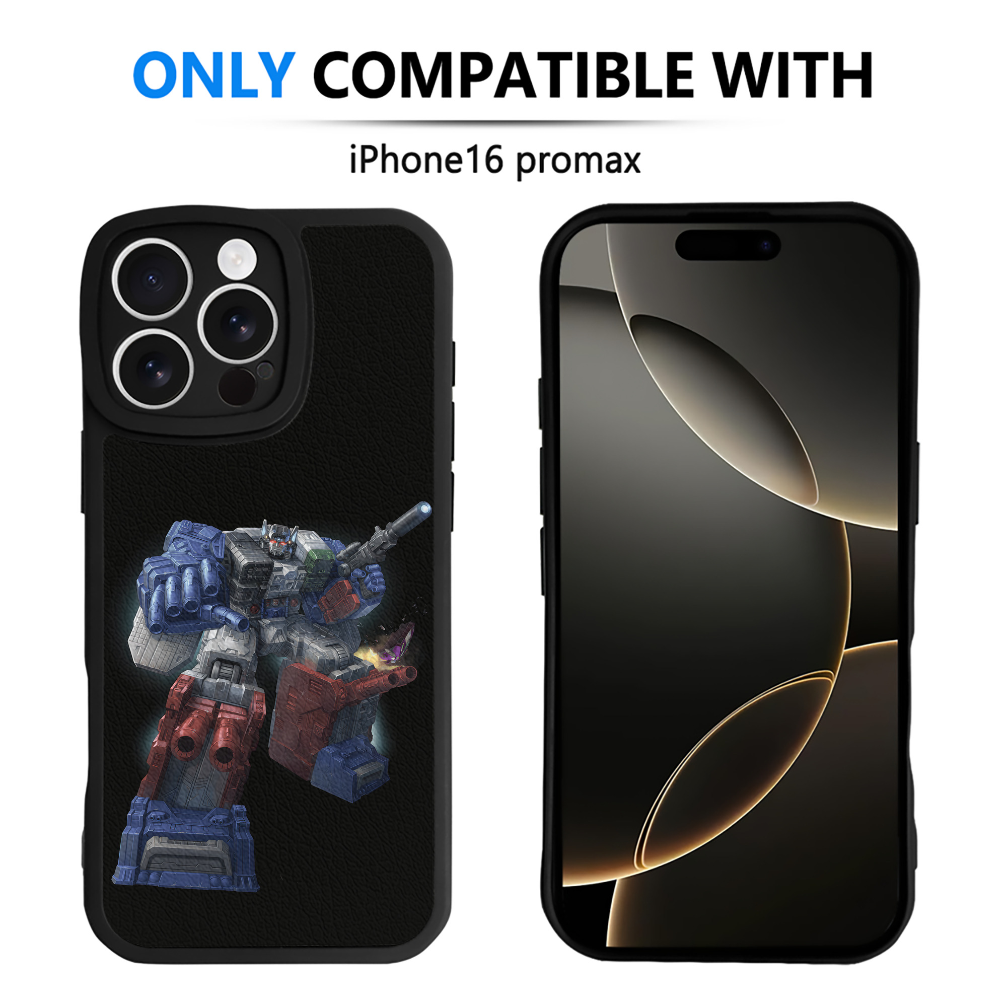 （画像用） Transformers トランスフォーマー 【iPhone 16シリーズ対応】シリコンスマホケース（レザー調） 材質：シリコン